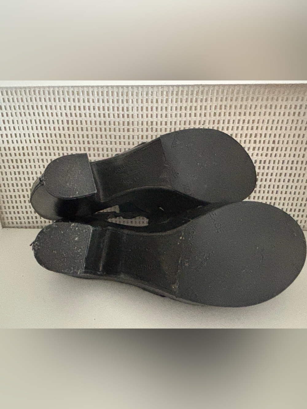 Kork-Ease “Blythe” Black Leather Ankle Strap Wrapped Platform & Heel Clog - Sz 9 - Picture 11 of 12